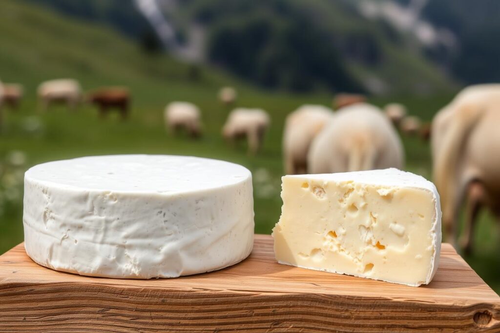 Ein Bild von Allgäuer Bergkäse auf einer Sennalp Ein Bild von Allgäuer Bergkäse auf einer Sennalp